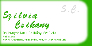 szilvia csikany business card